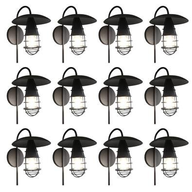 Arandela Retrô Chapéu Preto Kit com 12 A Arandela Retrô Chapéu é uma peça decorativa que nasceu com apelo vintage e design totalmente atemporal. Desi