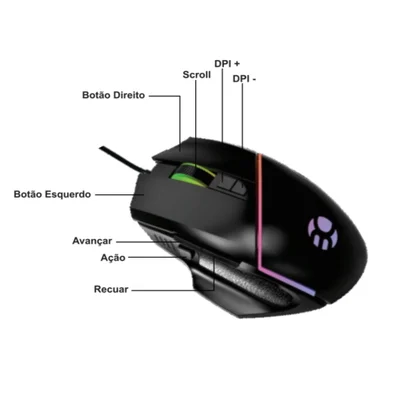 Mouse Gamer Usb Bgm01 Bluecase Kabum