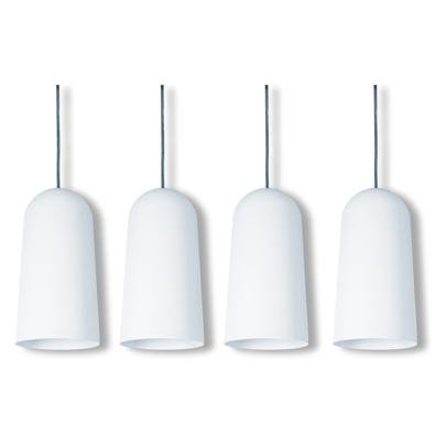Pendente Copo Max Branco Kit com 4 O Pendente Copo Max é uma peça decorativa, servindo para atender o exigente mercado da iluminação, com tecnologia d