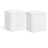 Kit 2 Roteadores Gigabit Wi-Fi Tenda NOVA MW5C Rede Mesh AC1200 Mbps Dual Band 2.4Ghz 5.0Ghz Bivolt