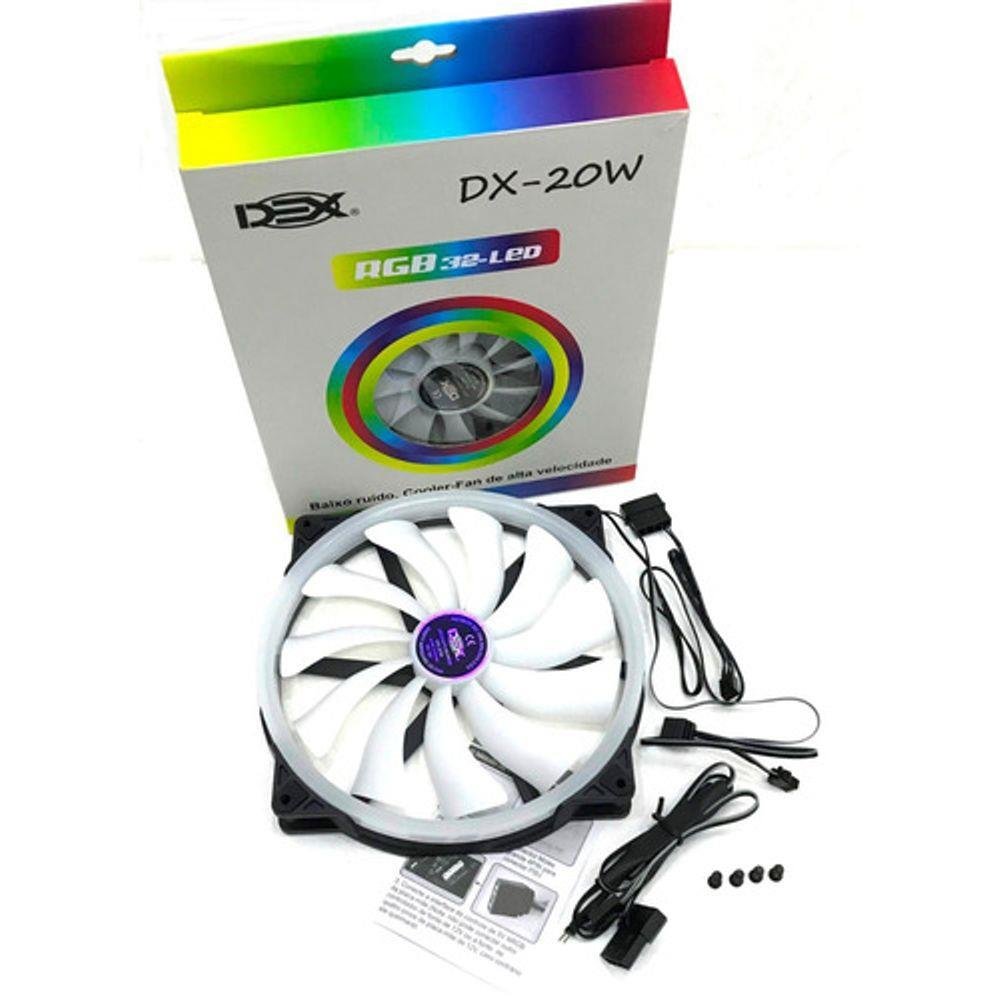 Cooler FAN DEX, 200mm, RGB LED - DX-20W 5