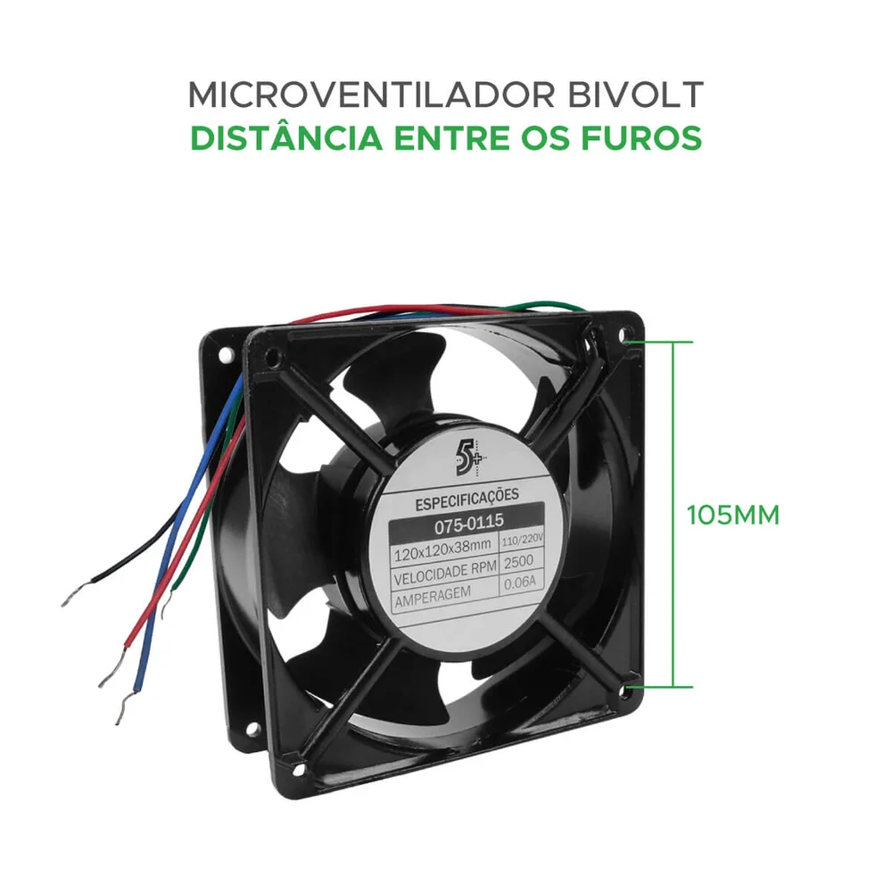 Imagem 2 de 5 do produto Cooler FAN Chip SCE, 120x120x38mm, Bivolt, Sem Rolamento - 075-0115