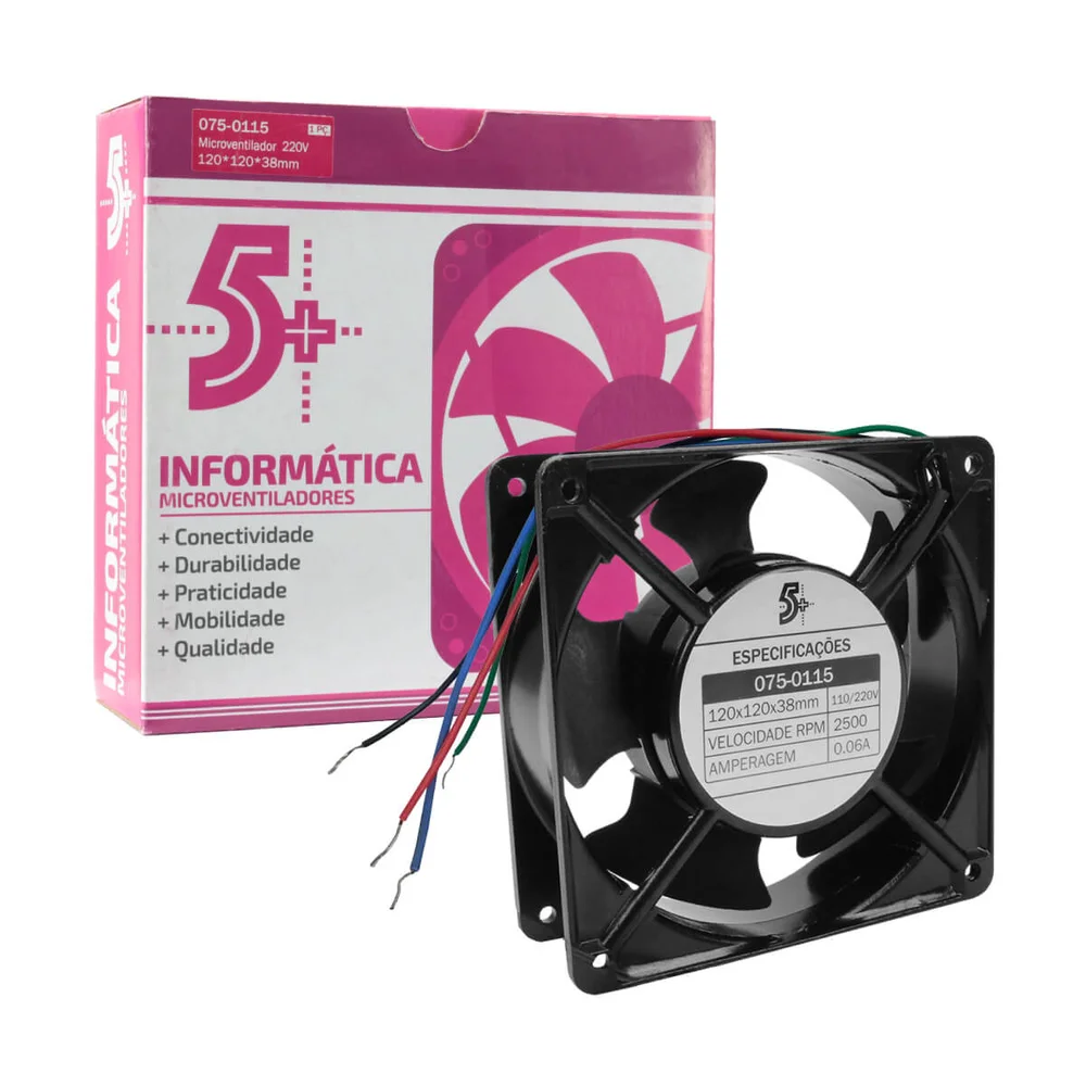 Imagem 4 de 5 do produto Cooler FAN Chip SCE, 120x120x38mm, Bivolt, Sem Rolamento - 075-0115