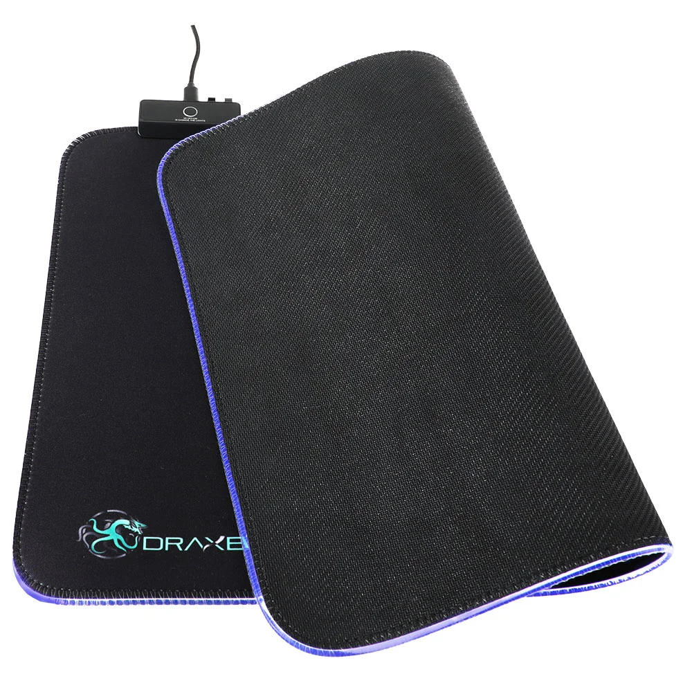 Imagem 3 de 4 do produto Mousepad Gamer DN41 300x450x4Mm, Preto, RGB Mode - Draxen