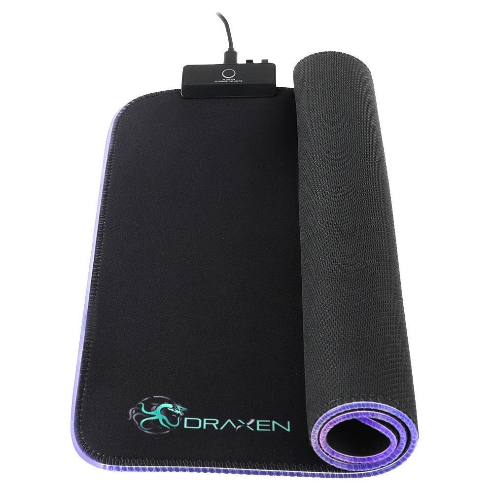 Imagem 4 de 4 do produto Mousepad Gamer Draxen DN42, 300x800x4mm, Preto, RGB Mode