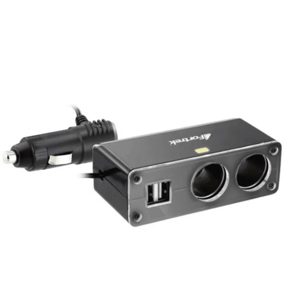 Imagem 1 de 5 do produto Fonte de Energia 2 Portas 12V/24V 4.1A Fortrek 2 Portas USB Car Hub Carregador Veicular - MPS-201