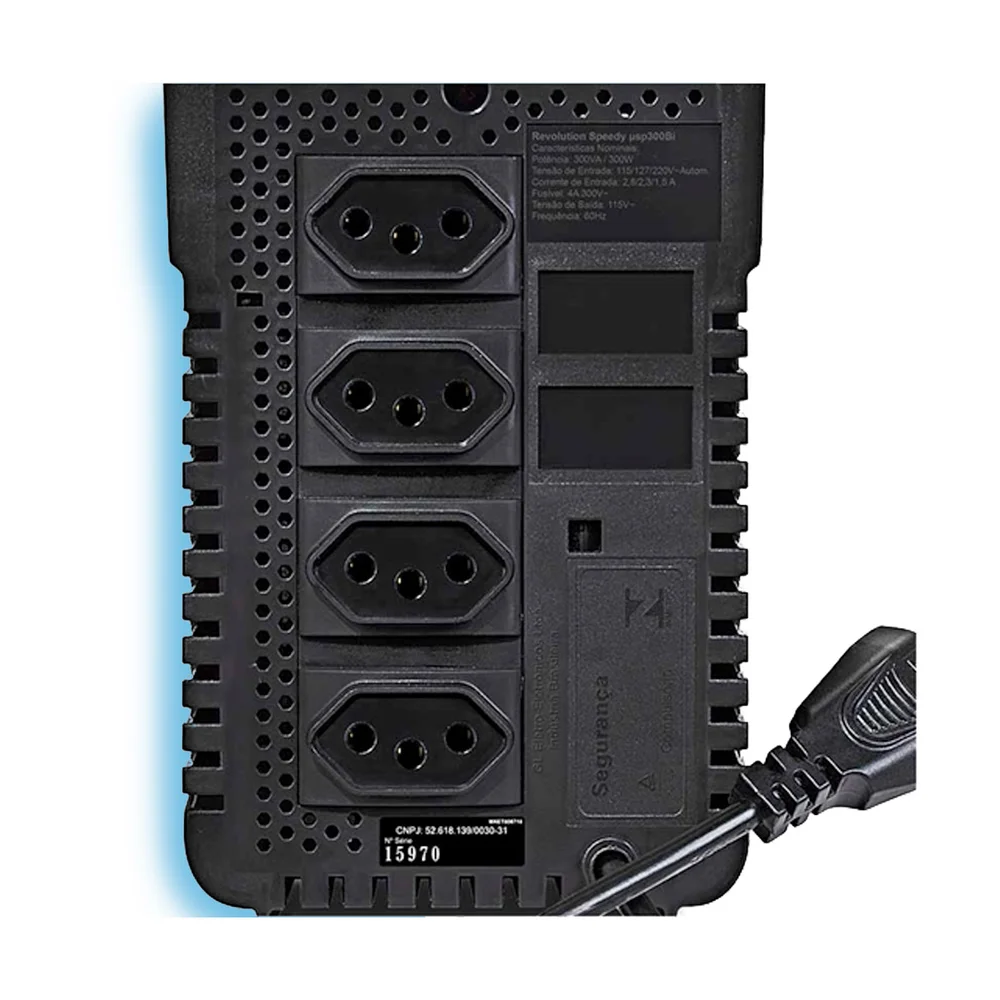 Estabilizador SMS Revolution Speedy, 300VA, 15970, Bivolt