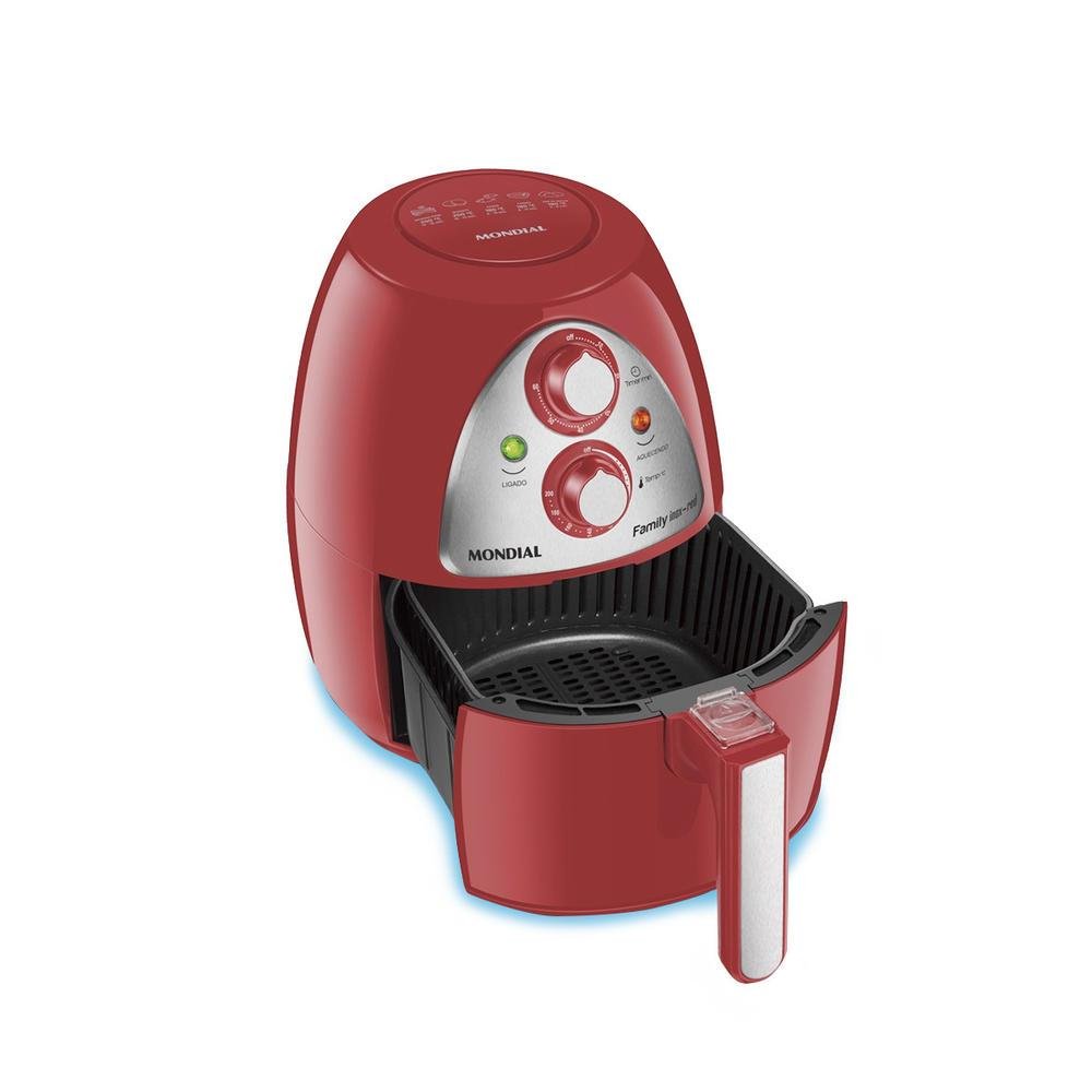 Imagem 2 de 5 do produto Fritadeira Air Fryer Mondial Inox Red Premium Af-14 - Vermelho 110v