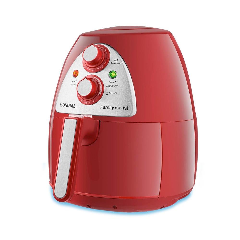Imagem 4 de 5 do produto Fritadeira Air Fryer Mondial Inox Red Premium Af-14 - Vermelho 110v