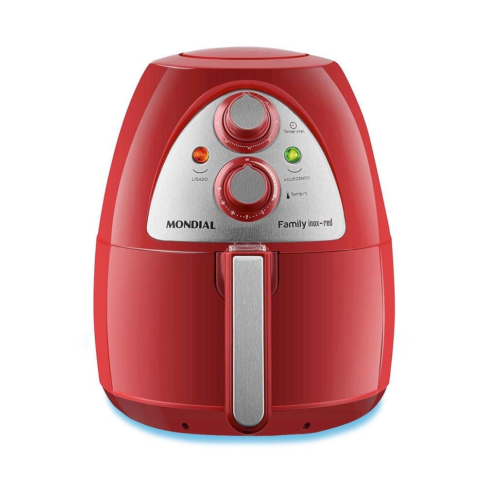 Imagem 5 de 5 do produto Fritadeira Air Fryer Mondial Inox Red Premium Af-14 - Vermelho 110v