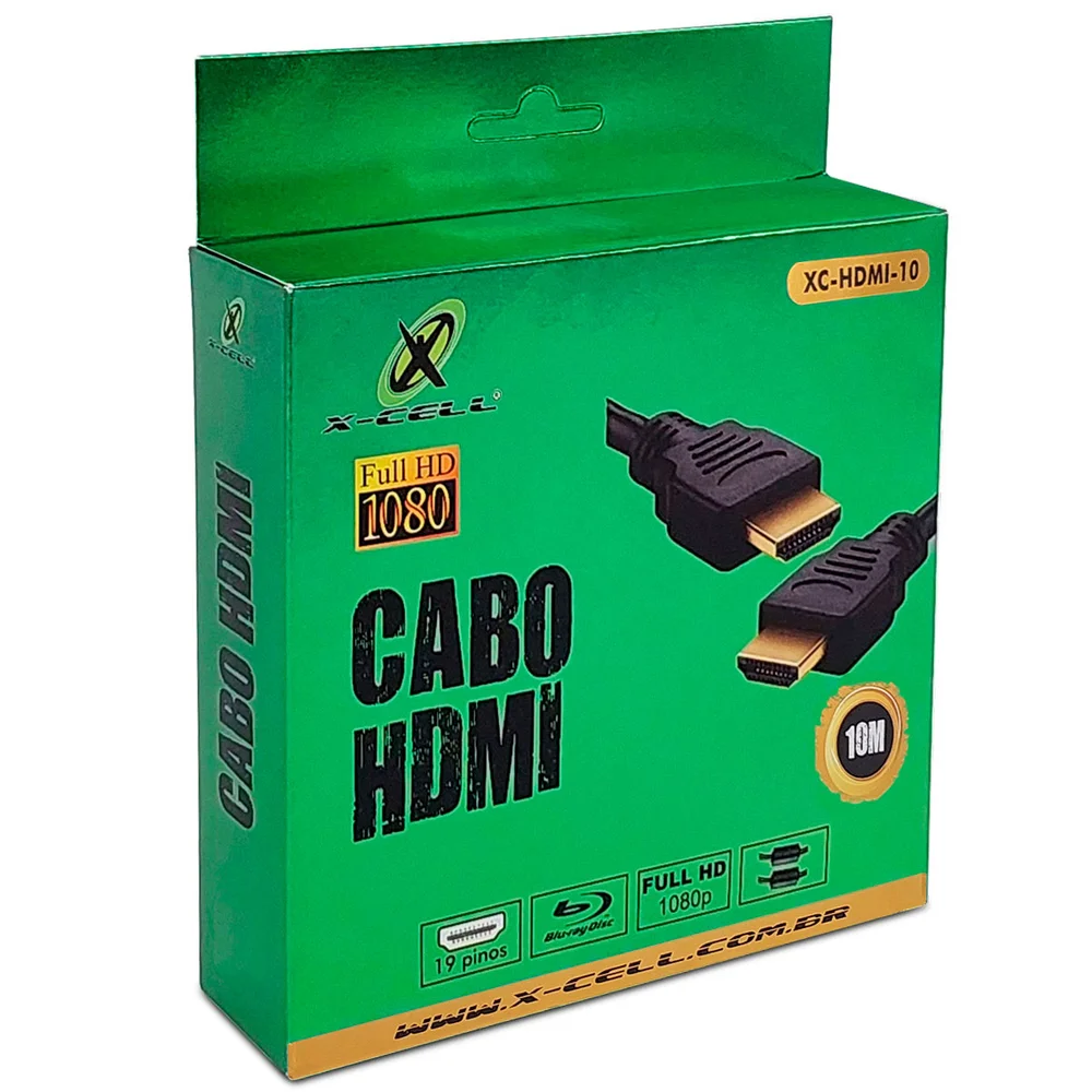 Imagem 3 de 5 do produto Cabo HDMI Macho x HDMI Macho 1.4V, 10 metros com Filtro, XC-HDMI-10M , Preto, X-CELL
