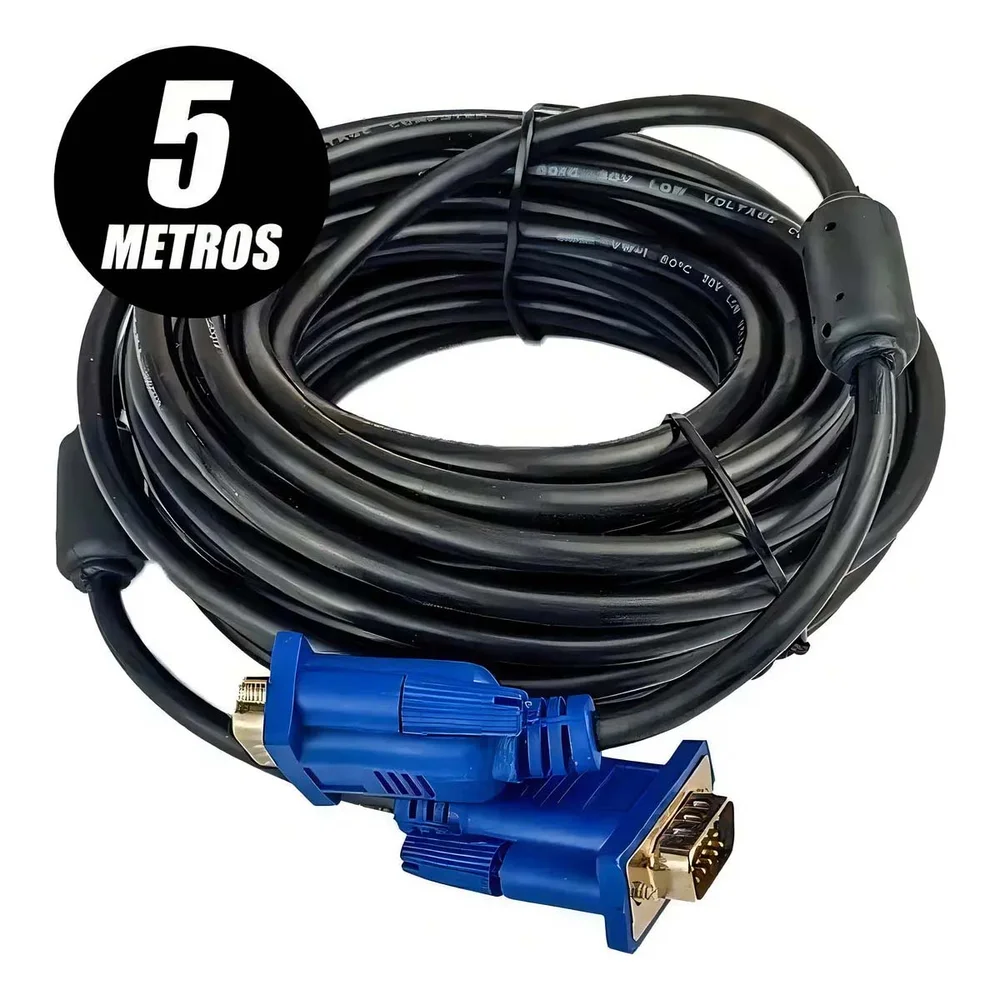 Imagem 4 de 5 do produto Cabo VGA Macho x VGA Macho, 5 metros, XC-VGA5, Preto X-CELL