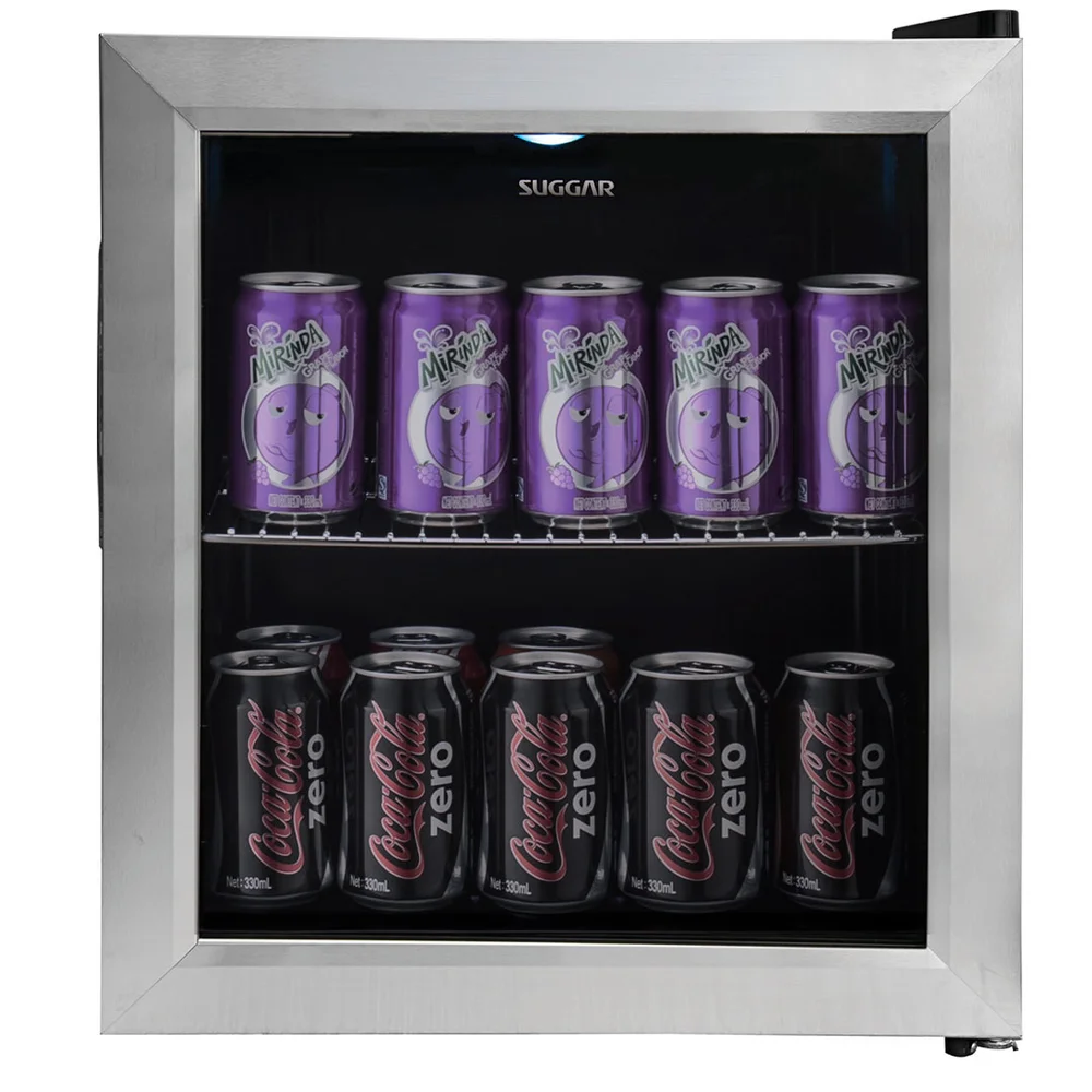 Imagem 3 de 5 do produto Frigobar Suggar Fb4611ix, 46 Litros, 127V, Inox, Com Degelo Manual e Porta De Vidro