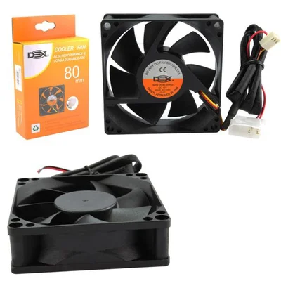 Cooler FAN DEX, 8x80mm, 1500 RPM, Para Gabinete - DX-8C