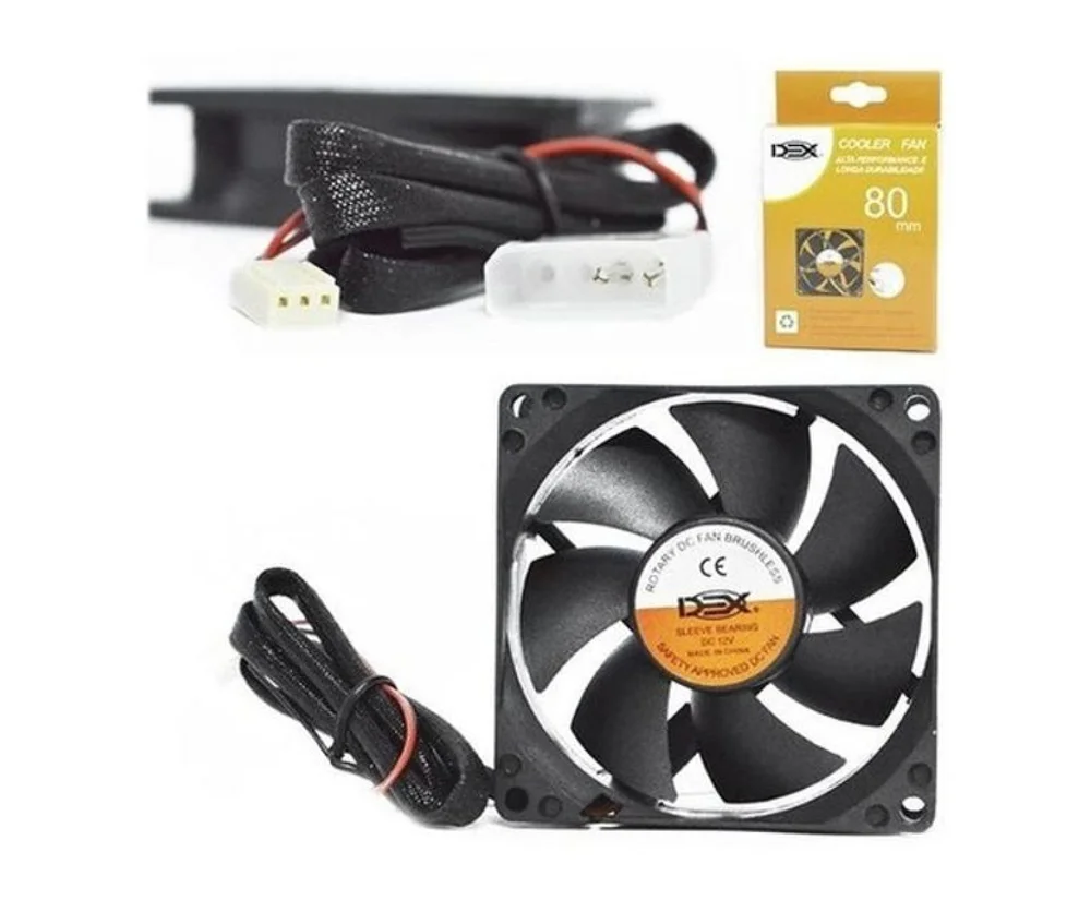 Imagem 2 de 3 do produto Cooler FAN DEX, 8x80mm, 1500 RPM, Para Gabinete - DX-8C