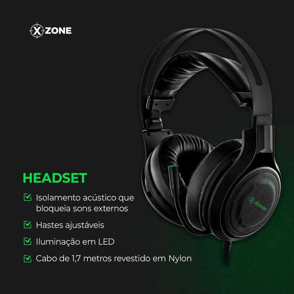 Combo Gamer 4 Em 1 XZone KaBuM