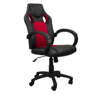 Cadeira Presidente Gamer, Em Couro Pu, Preta e Vermelho, Pelegrin - Pel-3002