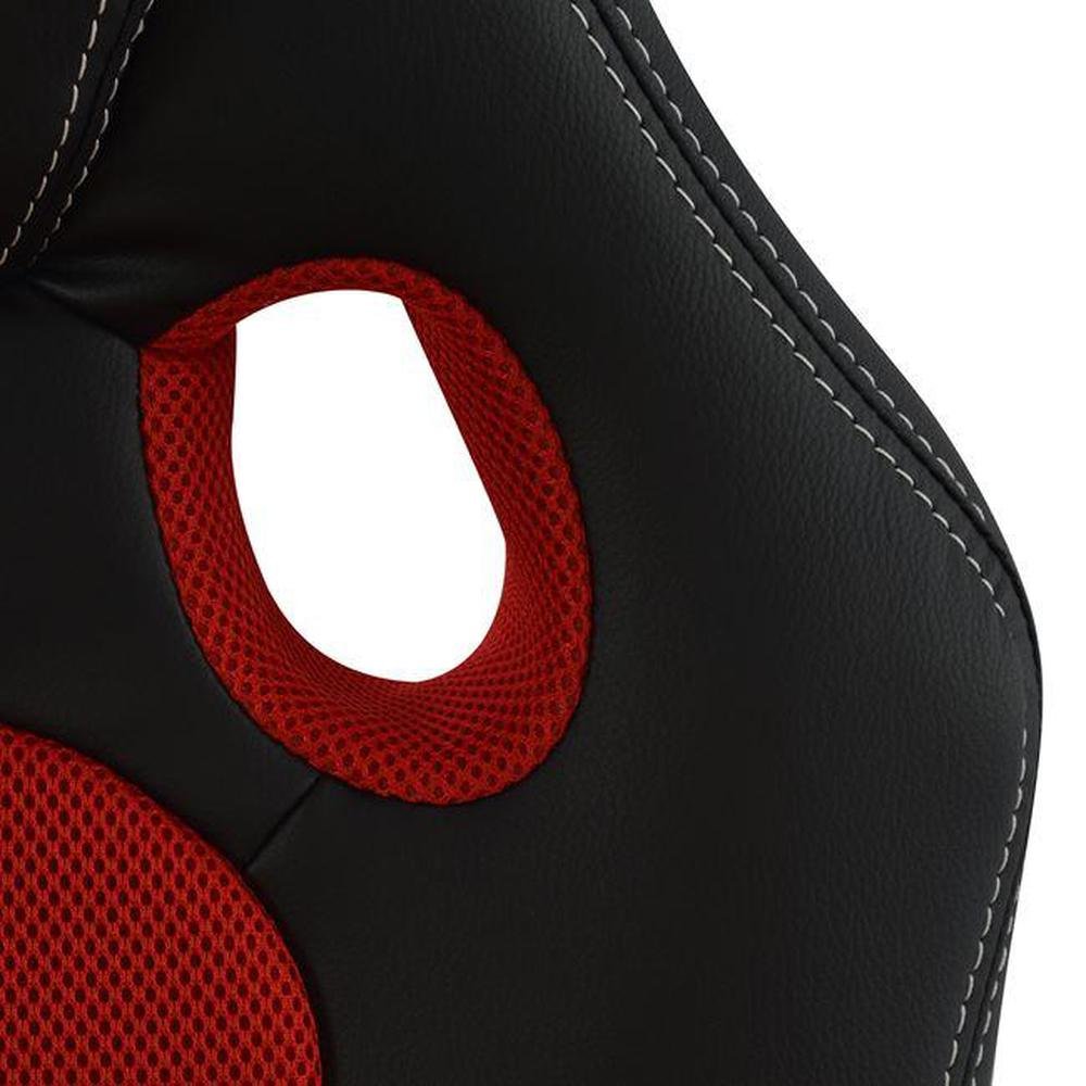 Cadeira Presidente Gamer, Em Couro Pu, Preta e Vermelho, Pelegrin - Pel-3002