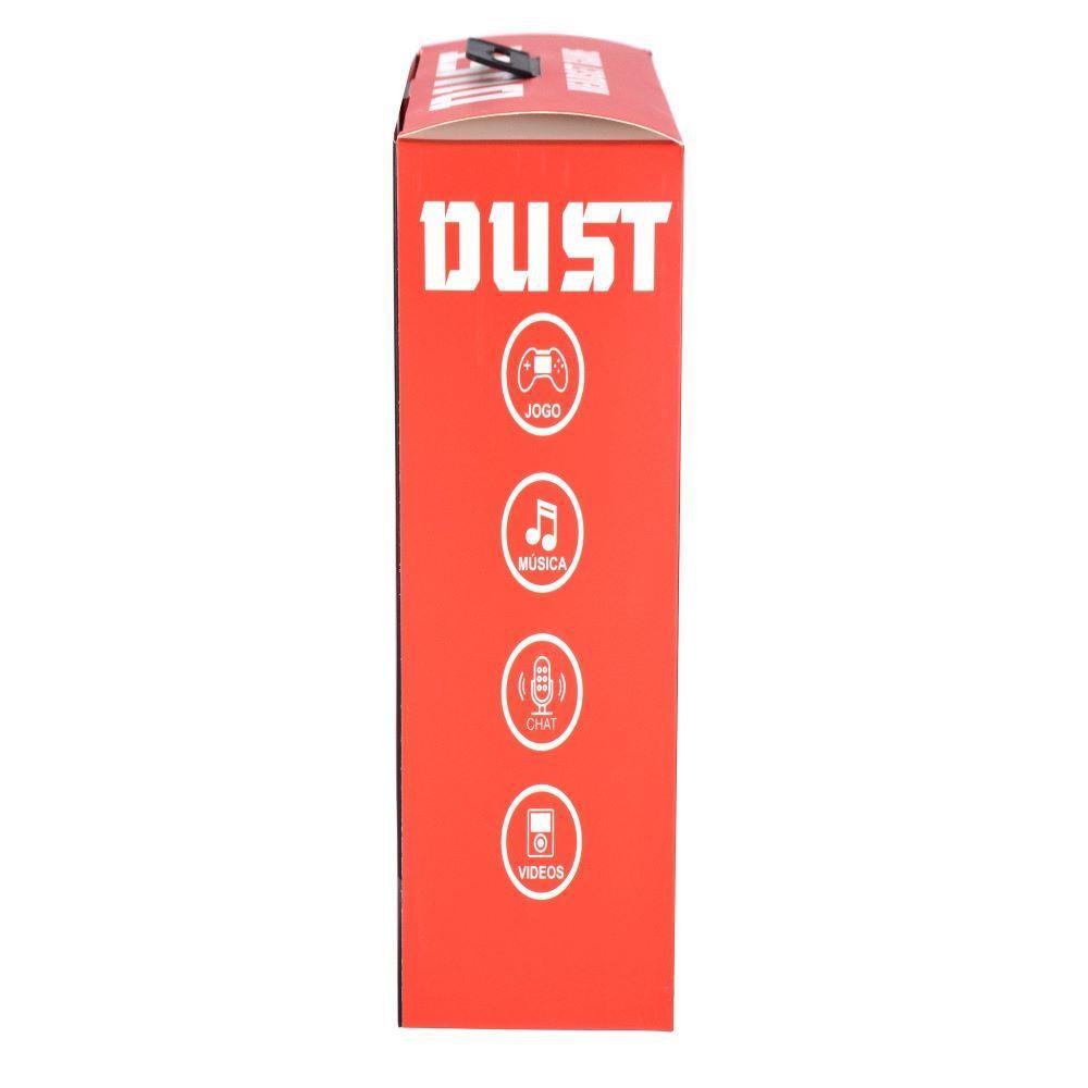 Imagem 2 de 5 do produto Headset Gamer Dust, Vermelho, Com Led