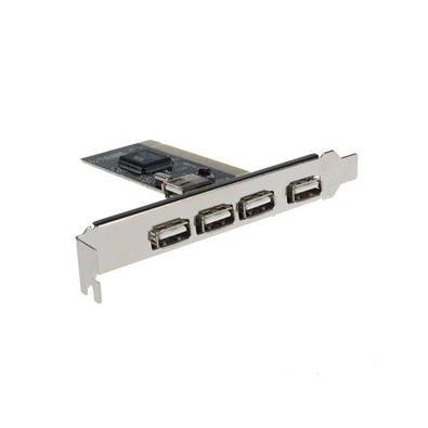 Placa Pci Feasso,  4 Portas USB 2.0 + 1 Porta USB 2.0, Interna Chipset Via - Jpu-01