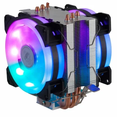 Cooler Para Processador DEX Universal, Dupla Face, RGB, Intel e AMD, FAN Duplo, TDP 130W - DX-9107D