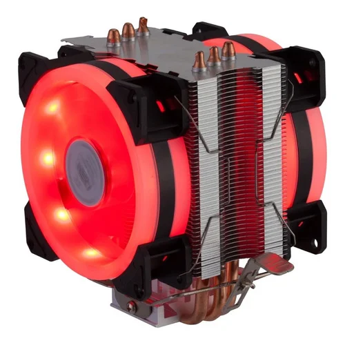 Imagem 5 de 5 do produto Cooler Para Processador DEX Universal, Dupla Face, RGB, Intel e AMD, FAN Duplo, TDP 130W - DX-9107D