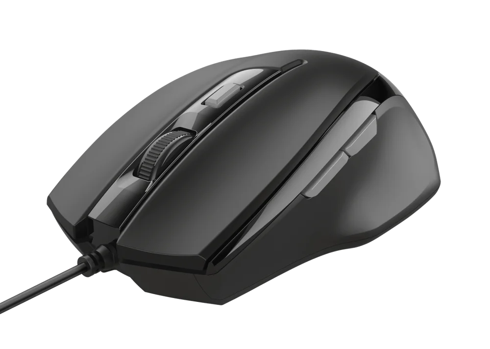 Imagem 5 de 5 do produto Mouse Óptico Trust Voca Comfort 2400DPI USB 5 Botões Black Piano - 23650
