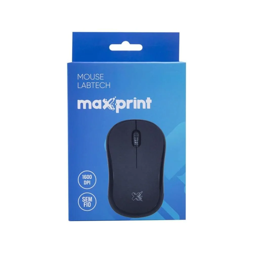 Imagem 3 de 5 do produto Mouse Sem Fio Maxprint Labtech, Wireless, 1600 DPI