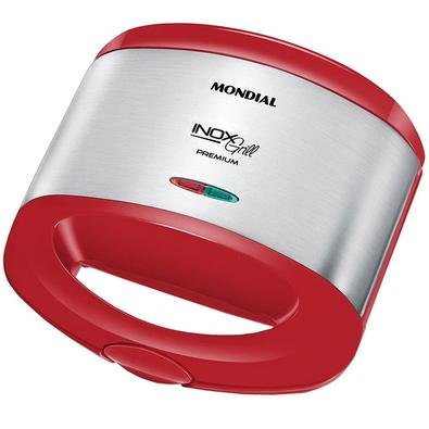 Sanduicheira Mondial S-19 Premium, Grill, Antiaderente, 800W, Vermelho - 110V Algumas pessoas optam por ter uma dieta mais saudável, livre de gordura