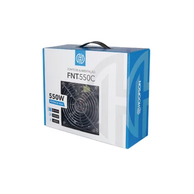 Fonte Hoopson ATX, 550W, Bivolt, RGB, Cooler Silencioso