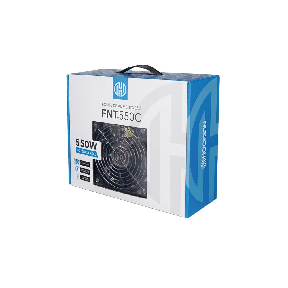 Imagem 5 de 5 do produto Fonte Hoopson ATX, 550W, Bivolt, RGB, Cooler Silencioso