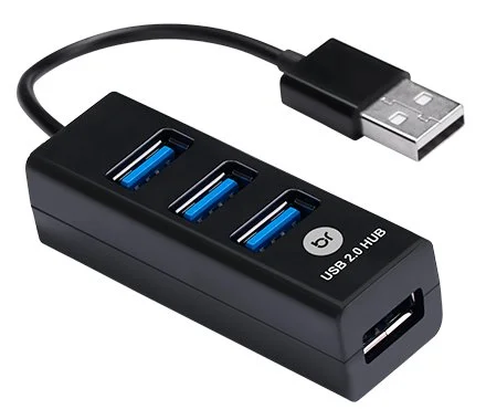 Imagem 5 de 5 do produto Mini Hub Usb Bright 4 Portas 2.0 Preto - 0059
