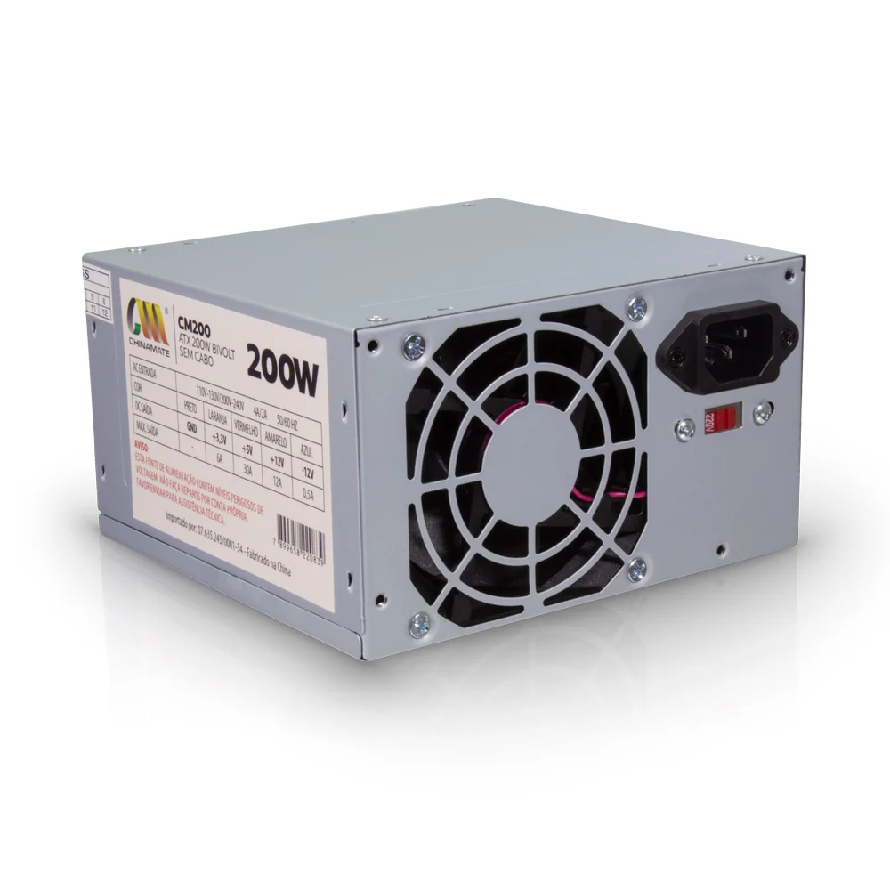 Fonte Chinamate ATX, 200W, Bivolt, CM200