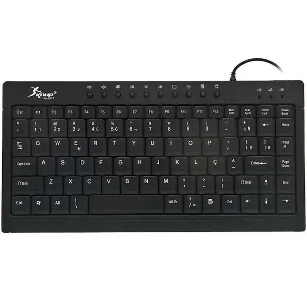 Imagem 3 de 4 do produto Mini Teclado Usb Multimidia Padrão Abnt2 Knup Kp-2013 Preto
