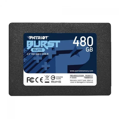 SSD 480GB Patriot Burst Elite, Sata Iii 6GB/s, Leitura 450MB/s, Gravação 320MB/s - Pbe480gs25ssdr