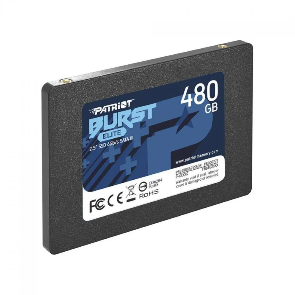 SSD 480GB Patriot Burst Elite, Sata Iii 6GB/s, Leitura 450MB/s, Gravação 320MB/s - Pbe480gs25ssdr