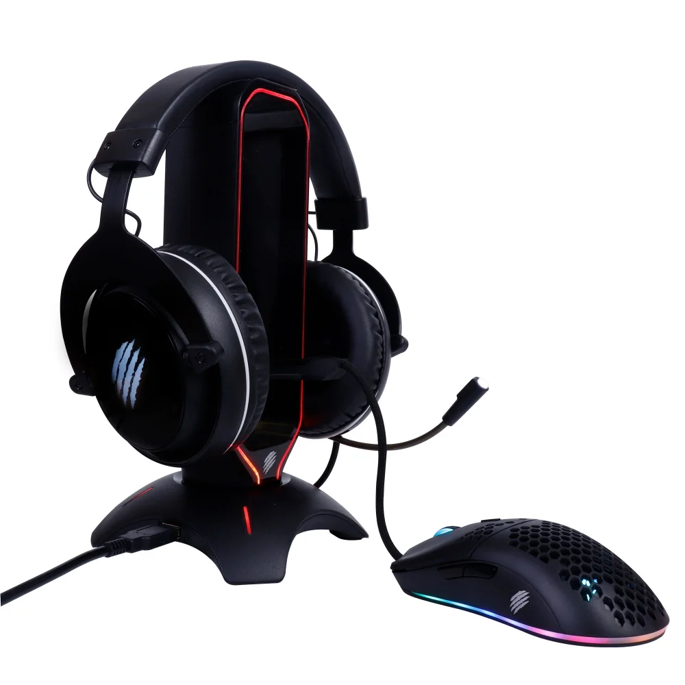 Imagem 3 de 4 do produto Suporte OEX, Para Headset Gamer, Com Mouse Bungee E HUB USB, LED RGB - Squad SG100