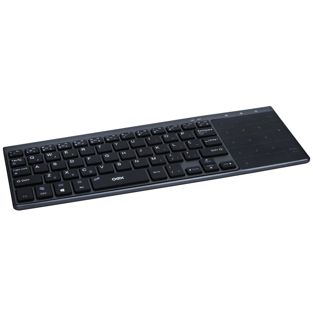 Imagem 3 de 5 do produto Teclado Chumbo  Oex,Bluetooth, Premium Touch ABNT2