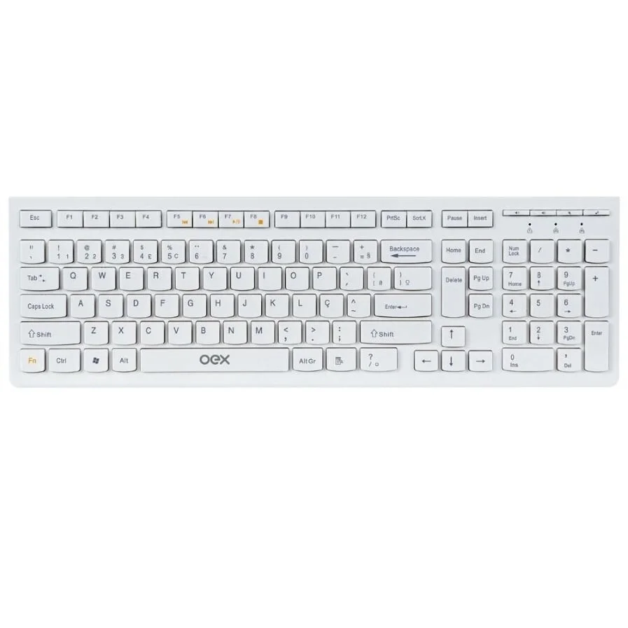 Teclado Flat Com Fio Tc300 Branco Kabum