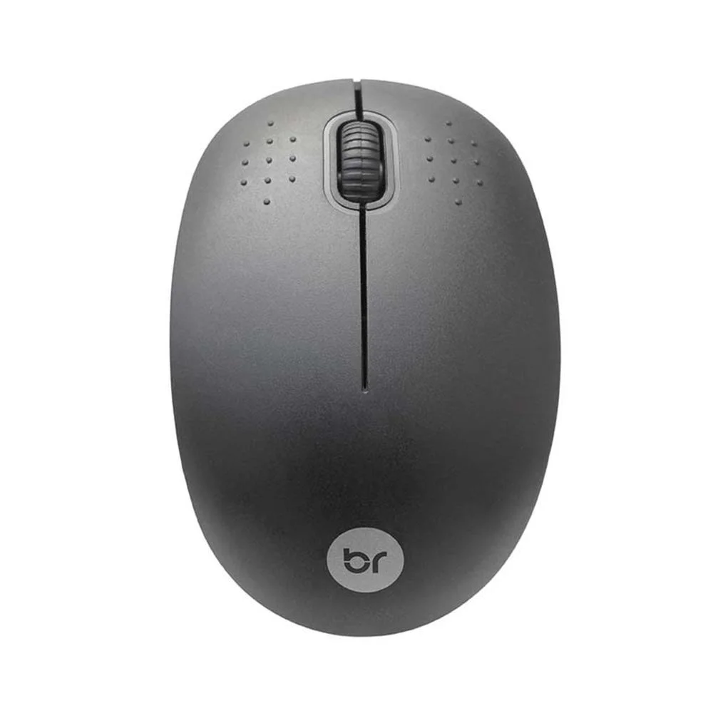 Mouse Sem Fio Optico Bright 404, 1000 DPI, 3 Botões, 2.4Ghz, Ergonômico, Preto