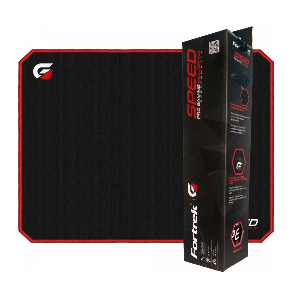 Imagem 4 de 5 do produto Mouse Pad Gamer Fortrek MPG101, 32x24Cm, Speed, Vermelho - 72692