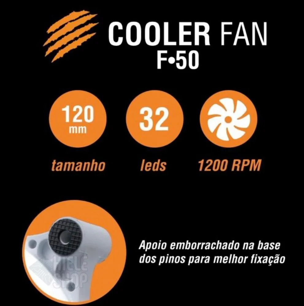 Imagem 2 de 4 do produto Cooler FAN OEX F50, 120mm, LED Branco