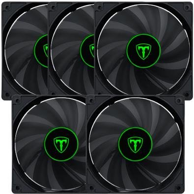 Kit 5 Cooler Fan 120mm 12cm T-dagger Gabinete Ventoinha