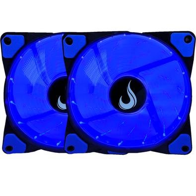 Kit 2 Cooler Fan Rise Mode 120mm Led Azul - Rm-wn-01-bb