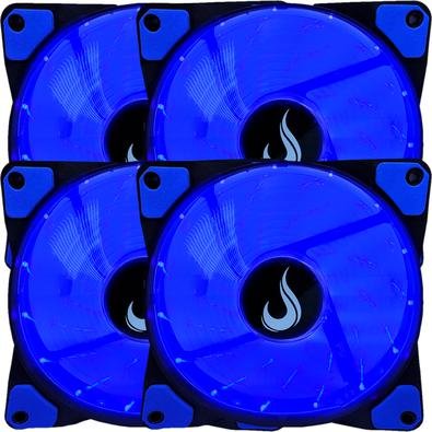 Kit 4 Cooler Fan Rise Mode 120mm Led Azul - Rm-wn-01-bb