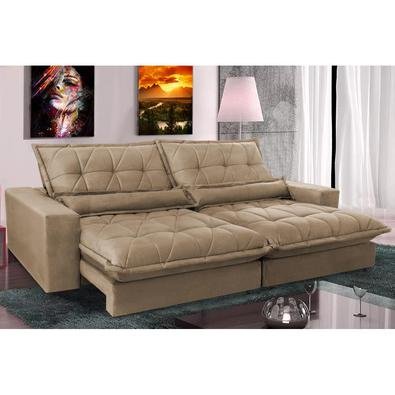 Chegou o Maravilhoso Sofá Retrátil e Reclinável Cama inBox Soft com Molas Ensacadas. O que o torna especial são assentos com molas ensacadas e espuma