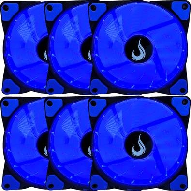 Kit 6 Cooler Fan Rise Mode 120mm Led Azul - Rm-wn-01-bb