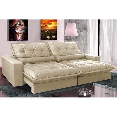 Chegou o Maravilhoso Sofá Retrátil e Reclinável Cama inBox Soft com Molas Ensacadas. O que o torna especial são assentos com molas ensacadas e espuma