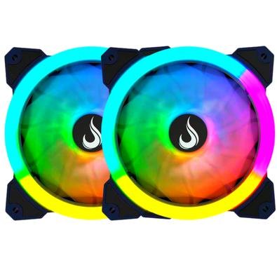 Kit Com 2 Cooler - Fan Rise Mode, 120mm, Dual Led Rgb Rm-mb-01-12v