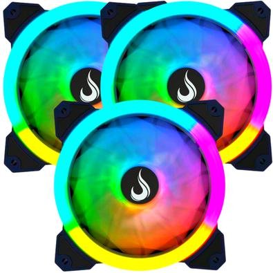 Kit 3 Cooler Fan Rise Mode 120mm Dual Led Rgb Rm-mb-01-12v